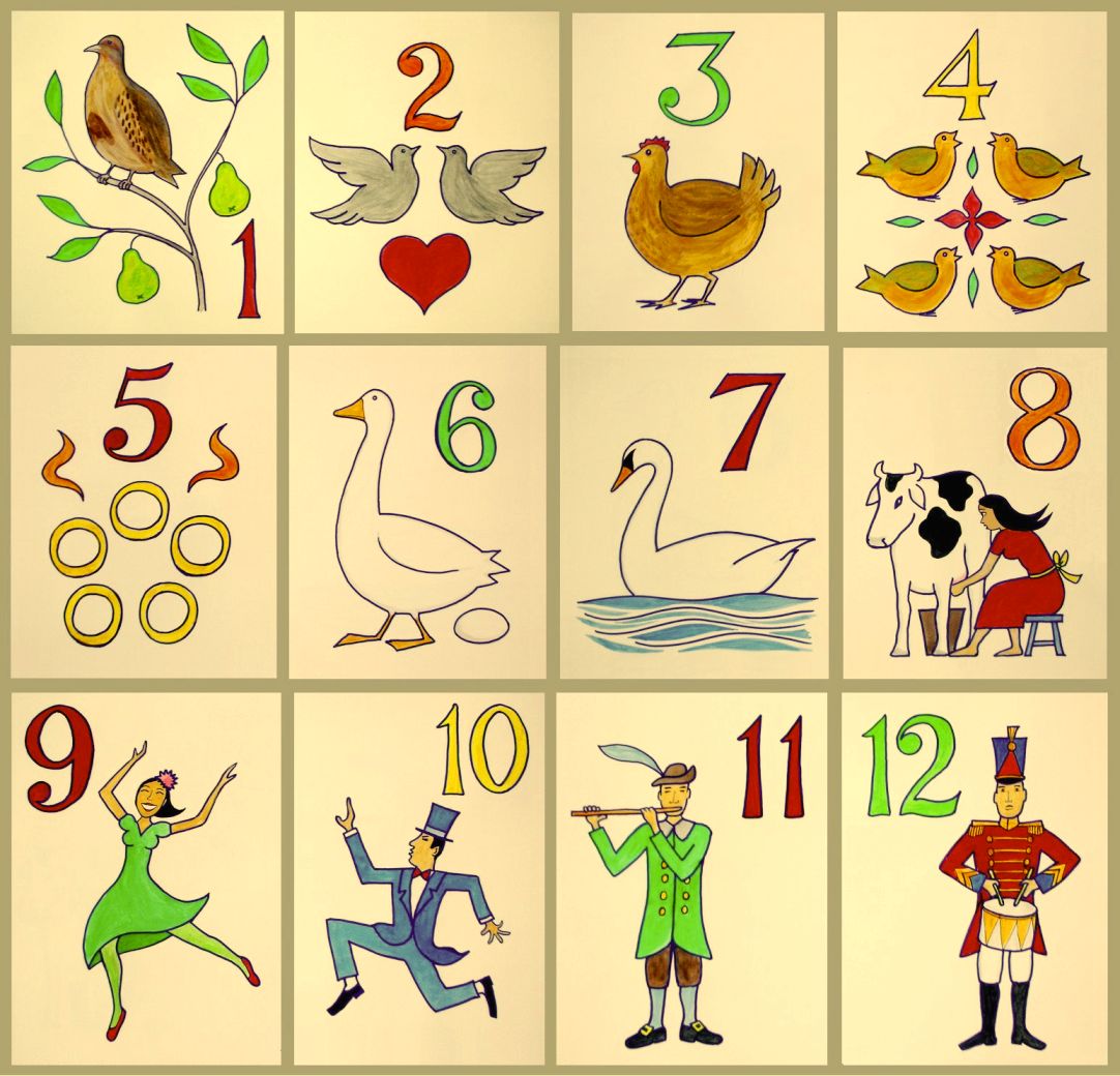 twelve days of christmas poster - steve bell